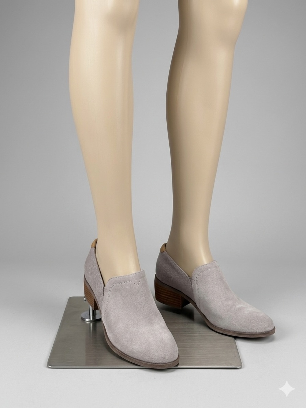 Toms Light Gray Suede Ankle Booties